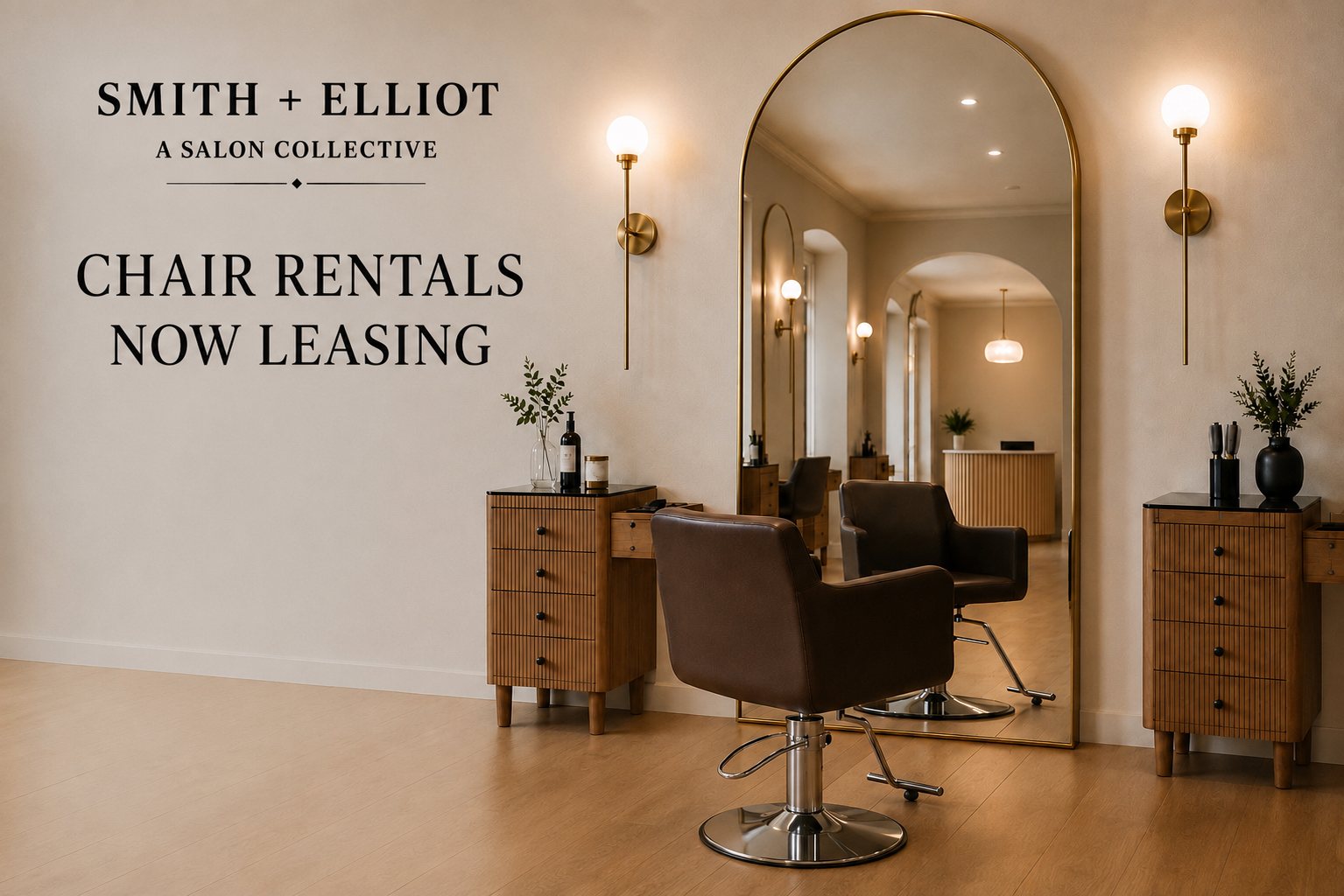 Smith + Elliot, A Salon Collective — chair rentals now leasing at our salon in historic downtown Delafield, WI.